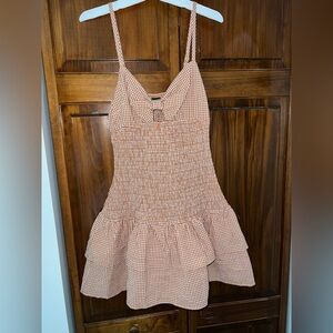Wild Fable Burnt Orange Gingham Dress